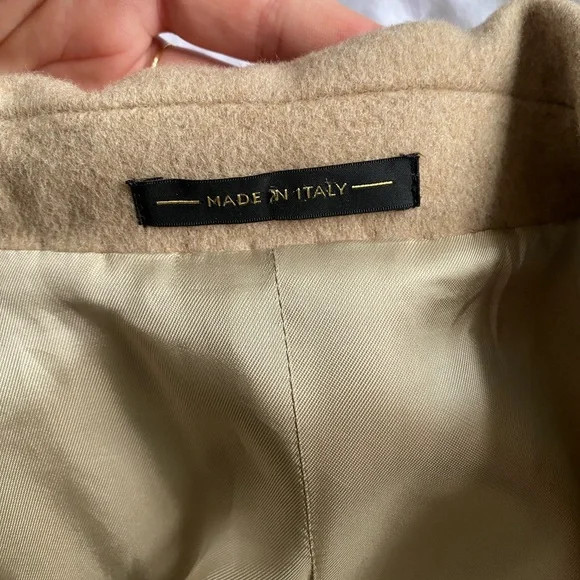 Capolavoro Loro Piana fabric Women'sVIGIN WOOL COAT CAMEL SZ -IT44 8US - Picture 8 of 12